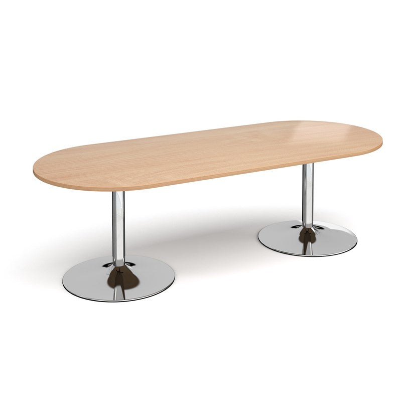 Trumpet Base Boardroom Radial End Boardroom Table