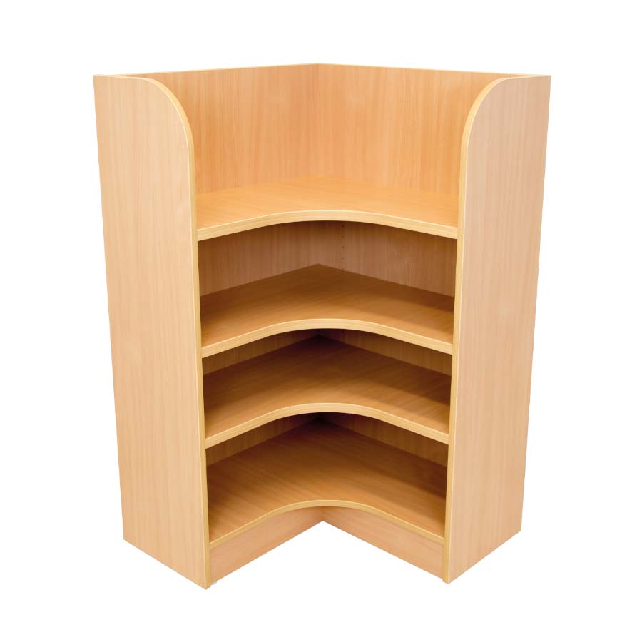 Smart Storage Corner Low Bookcase 2 Shelves