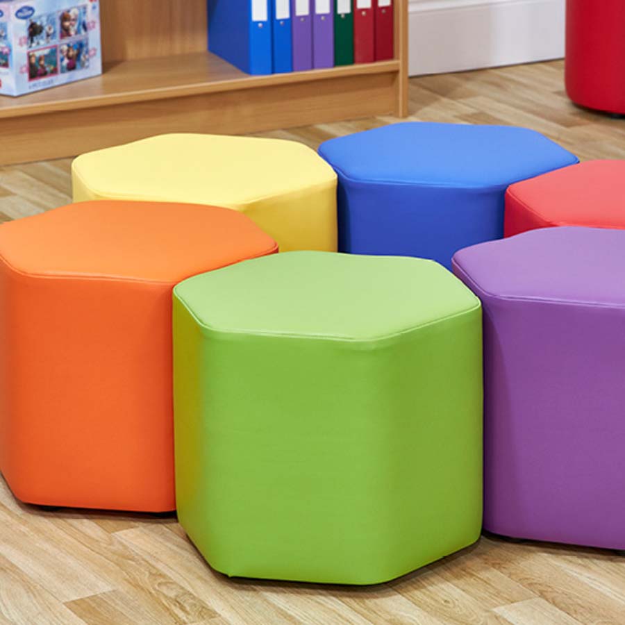 Acorn Early Years Mini Hexagon Foam Seats Set Of Six