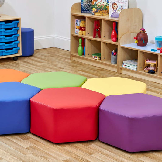 Acorn Early Years Large Hexagon Foam Seat Set Of Six