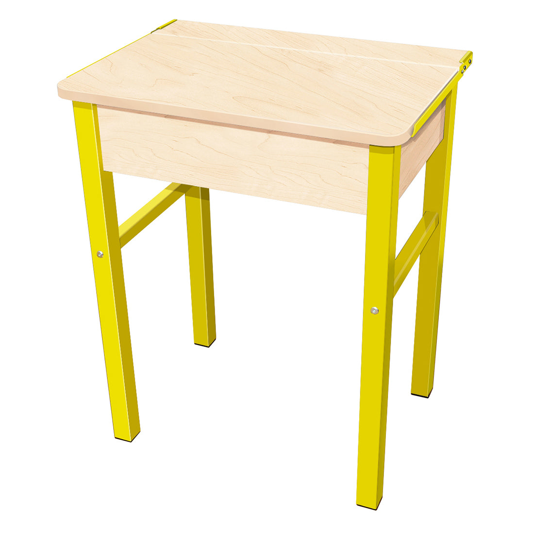 RetroModern Wooden Single School Desk