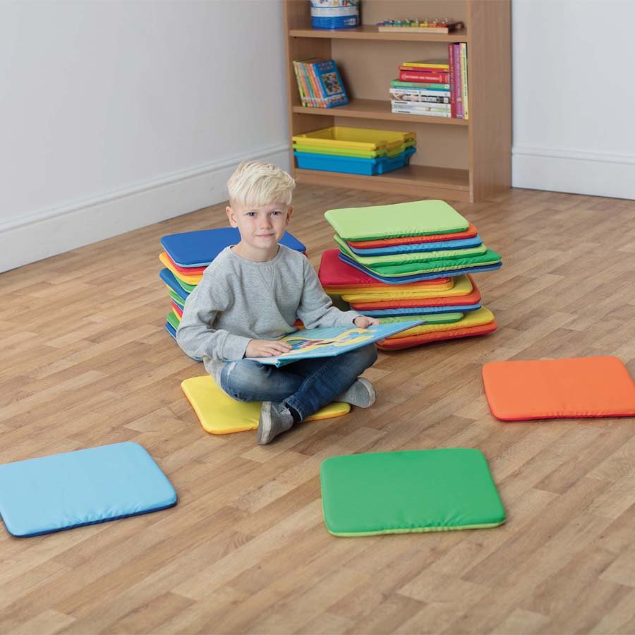 Rainbow Square Cushions Pack Of 32 (Without Trolley)