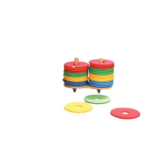 Rainbow Circular Donut Cushions Pack Of 32 & Donut Trolley