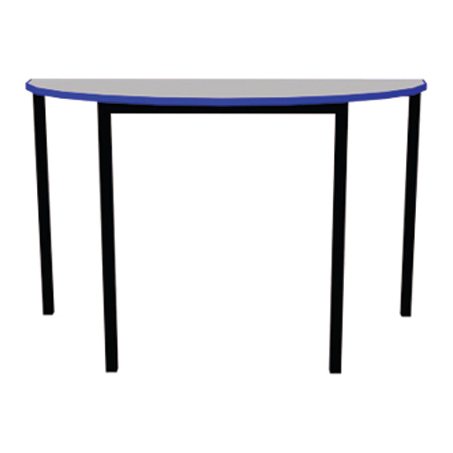 Morleys Fully Welded Classroom Table Dia.1100 Semi Circular Spray PU Edge