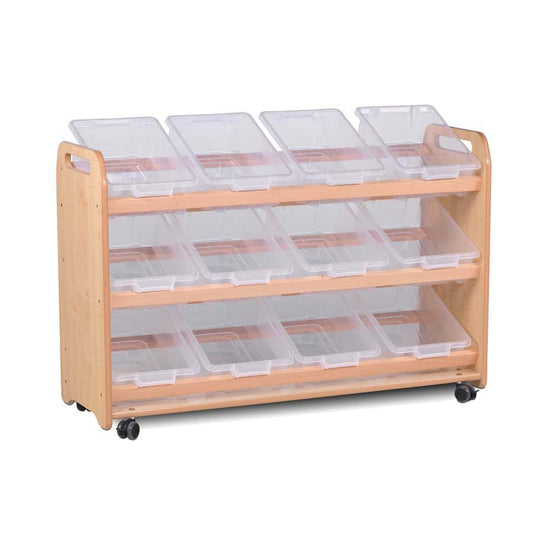 Millhouse Tilt Tote Storage 12 Clear Tubs