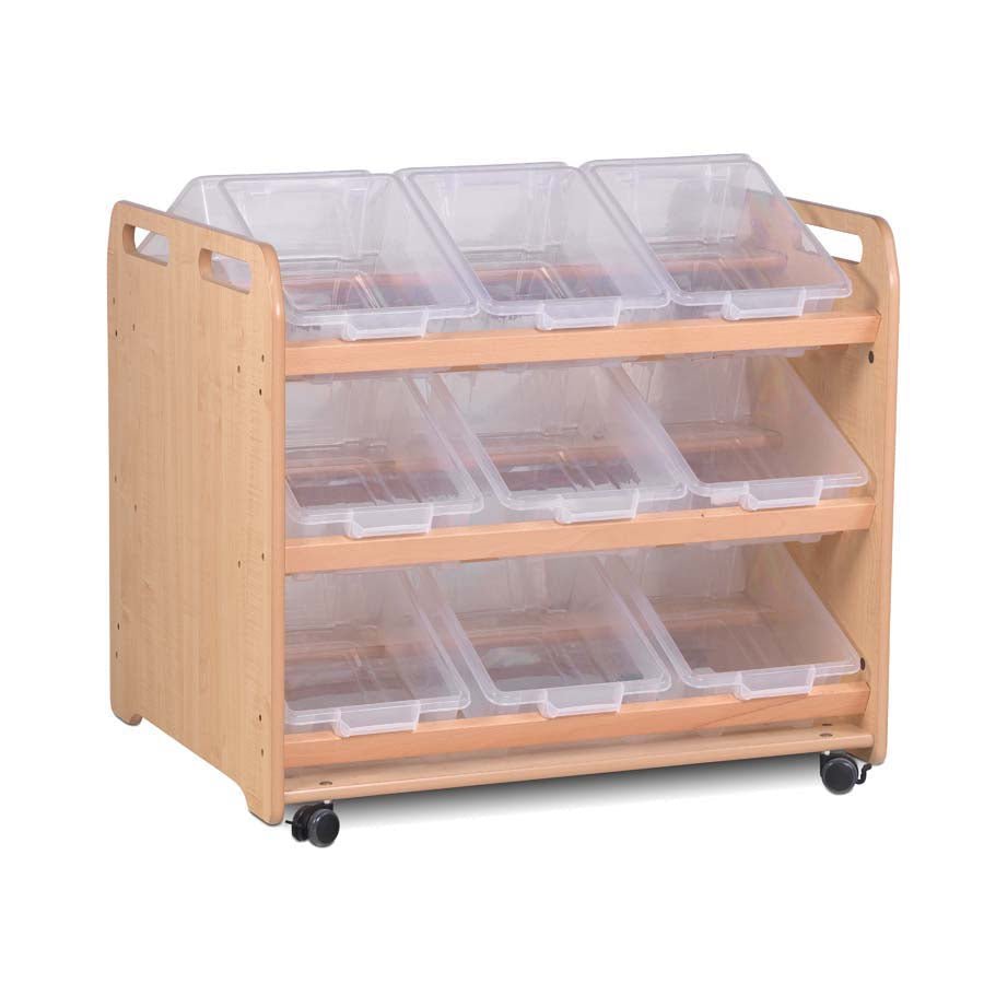 Millhouse Tilt Tote Double Sided Storage 18 Clear Tubs