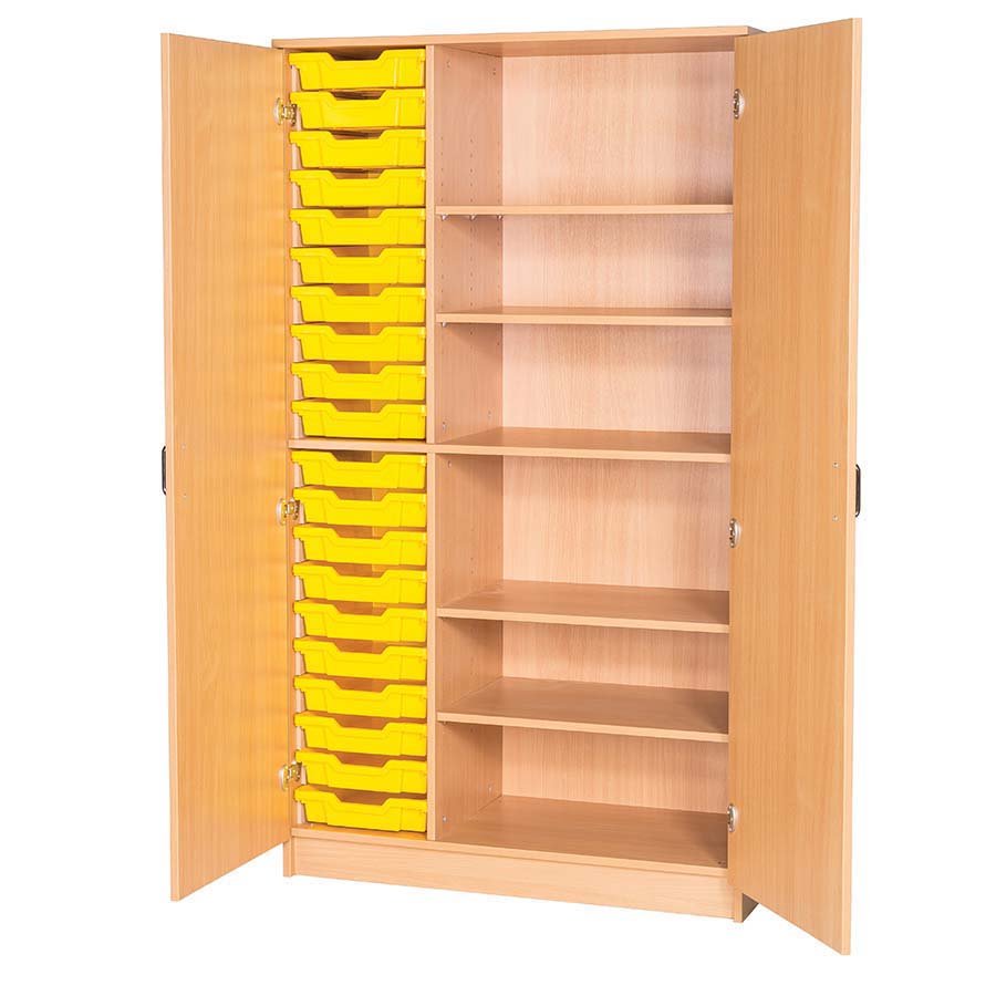 Smart Storage 20 Tray Triple Cupboard Lockable Trays