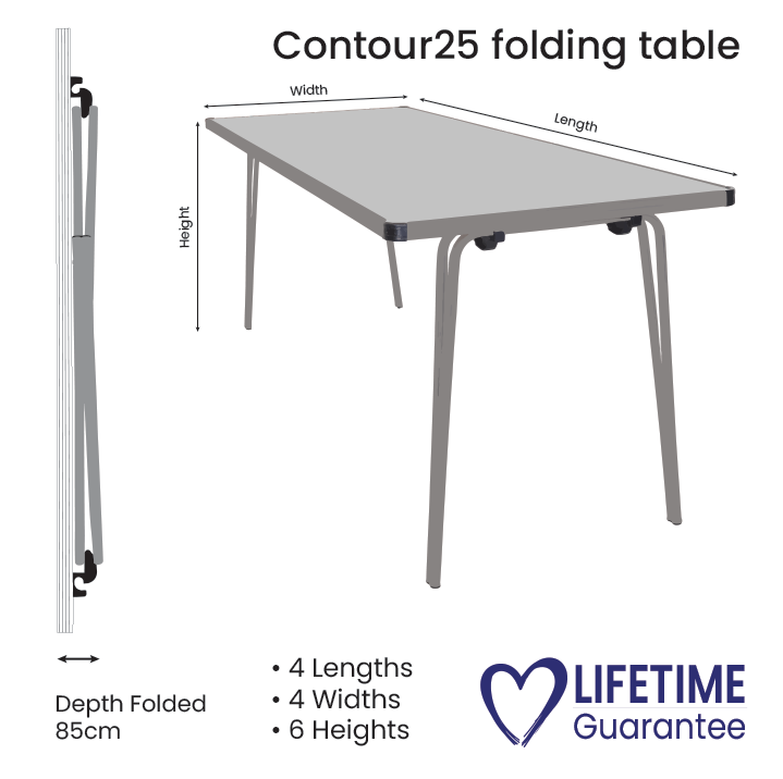 Contour 25 Folding Table 1830X760